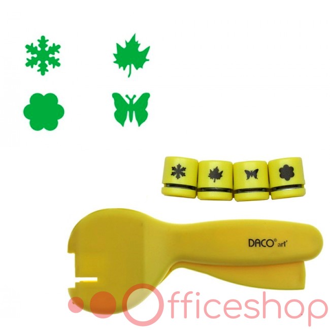Perforator pentru hârtie Daco Hobby, 4 bucăți, PF410B