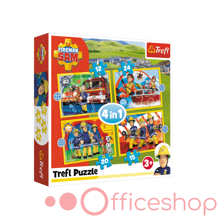 Puzzle 4 în1 "Salvatorul Sam" Trefl 34373