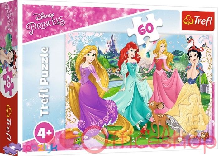 Puzzle 60 elemente "Printesele" Trefl 17347/17333