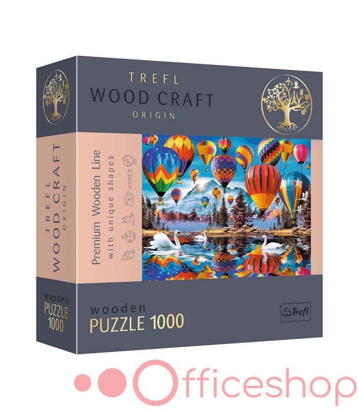 Puzzle din lemn 1000 elemente "Baloanele Colorate" Trefl 20143