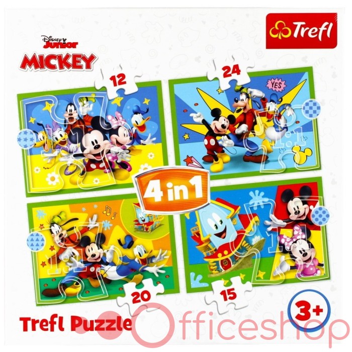 Puzzle 4 în1 "Mickey alaturi de prieteni" Trefl 34616