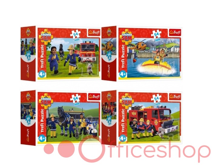 Puzzle 54 elemente Mini "Pompierul Sam în așteptare" Trefl 54205 (40)