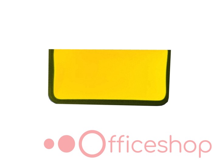 Mapă cu fermoar New Folder, DL (210x95 mm), din plastic, galbenă, NF1011-05