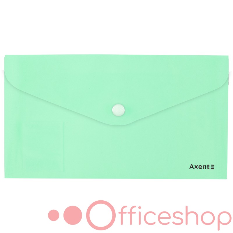 Mapă plic cu buton Axent Pastelini, DL, verde deschis , 1414-09-A (10)