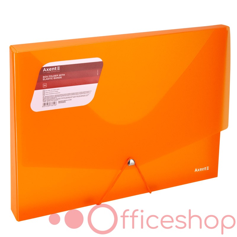 Mapă-box cu elastic Axent A4, orange, 1502-25-A