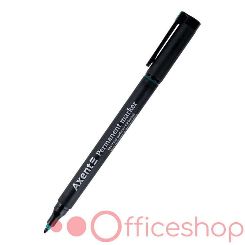 Marker permanent Axent, 1.0 mm, verde, 2535-04-A (12)
