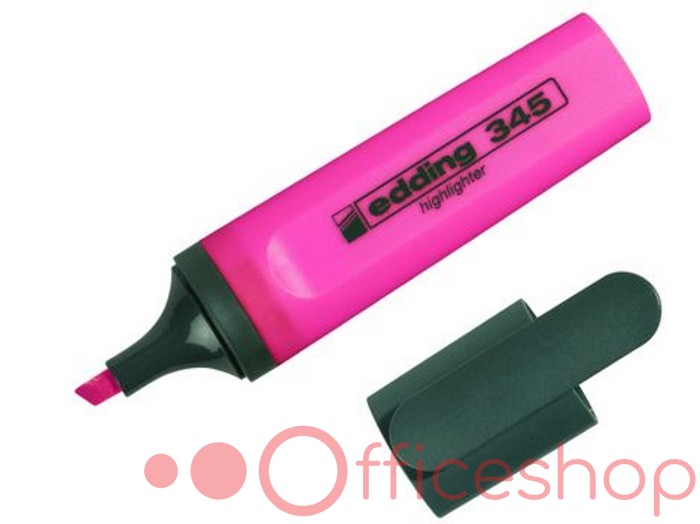 Marker evidențiator Edding Highlighter, 2-5 mm, roz, e-345/09 (10)