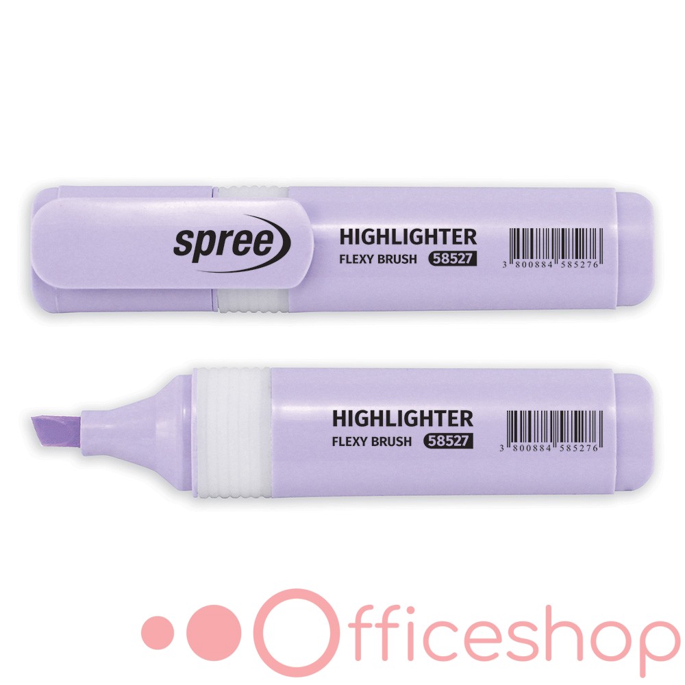 Marker evidențiator Spree Highlighter Pastel, 1-6 mm, violet, 58527 (12)