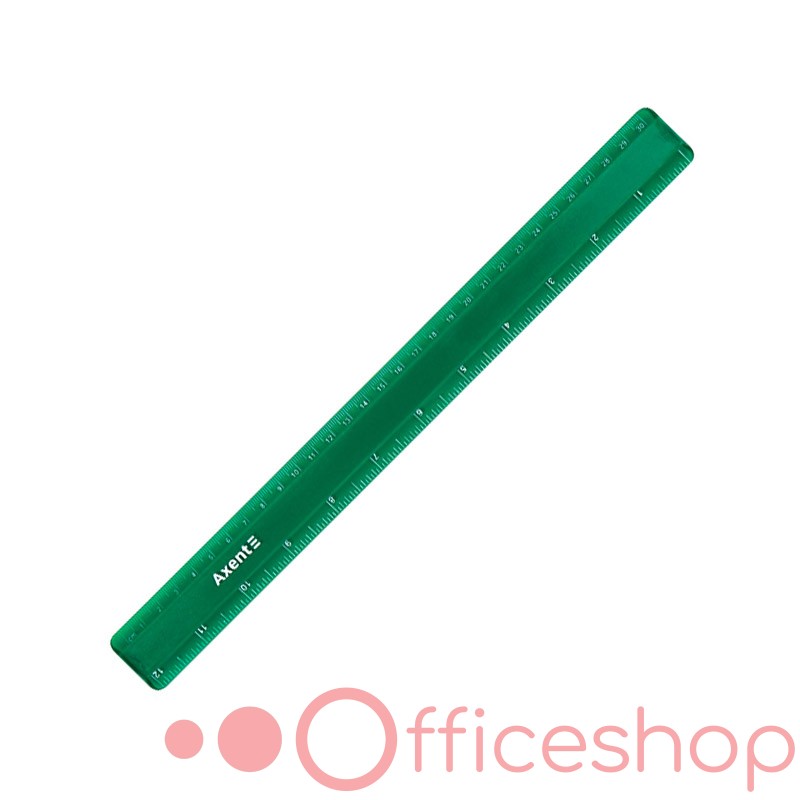 Riglă din plastic Axent, 30 cm, verde, 7530-05-A