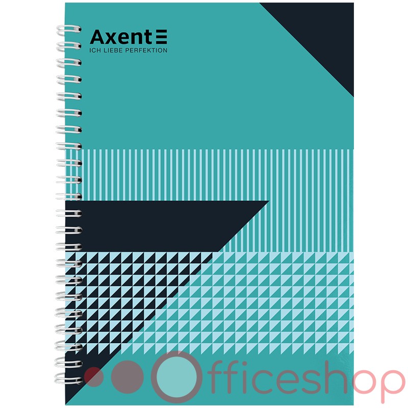 Carnet A5 Axent, 96 file, matematică, spirală verticală, copertă tare, 8032-17-A (5)