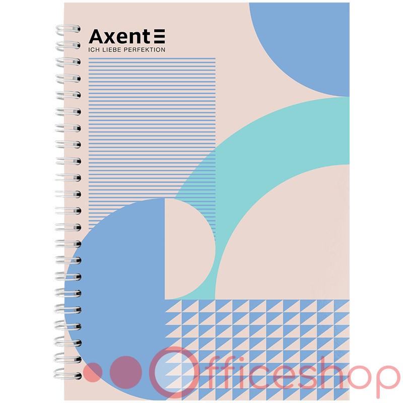 Carnet A5 Axent, 96 file, matematică, spirală verticală, copertă tare, 8032-20-A (5)