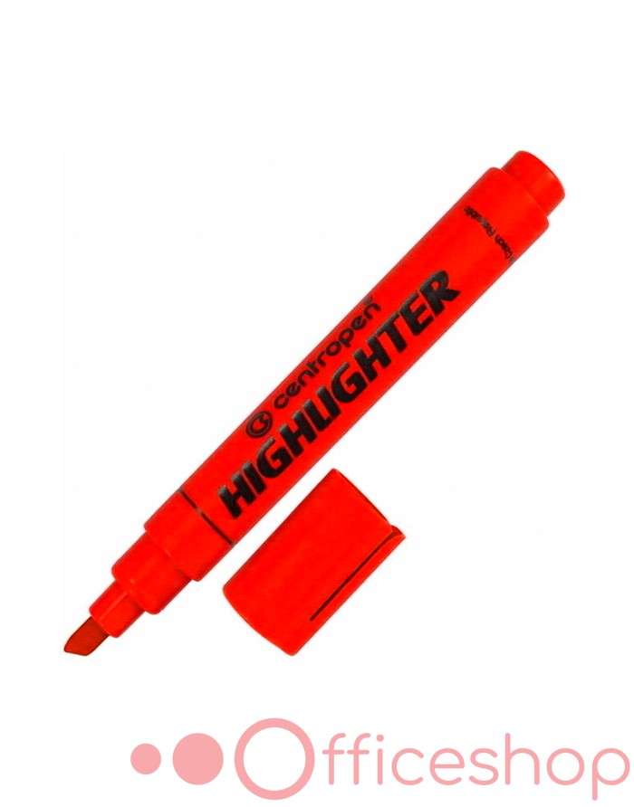 Marker evidențiator Centropen, 1-4,6 mm, roșu, 8552-0154 (10)