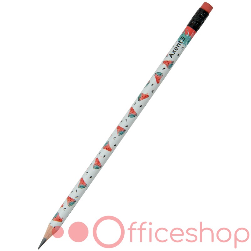 Creion de grafit cu radieră Axent Lavender 9009-10-A, HB (36)