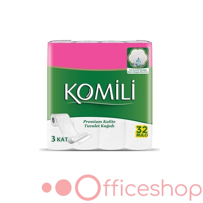 Hârtie igienică Komili 32 role, 3 straturi, 140 file 762111