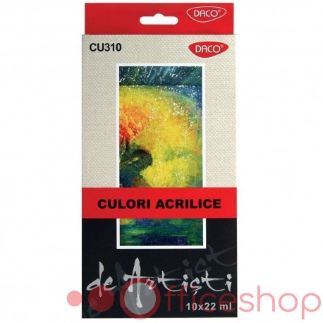 Culoare acril Daco Artist, 22 ml, 10 culori, CU310