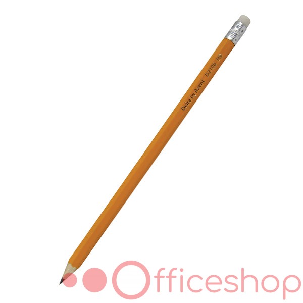 Creion de grafit cu radieră HB Delta, D2100 (100)