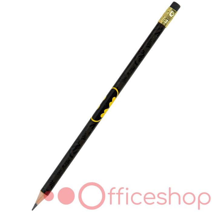 Creion de grafit cu radieră KITE DC Comics cu cristal, DC22-056, HB, (36)