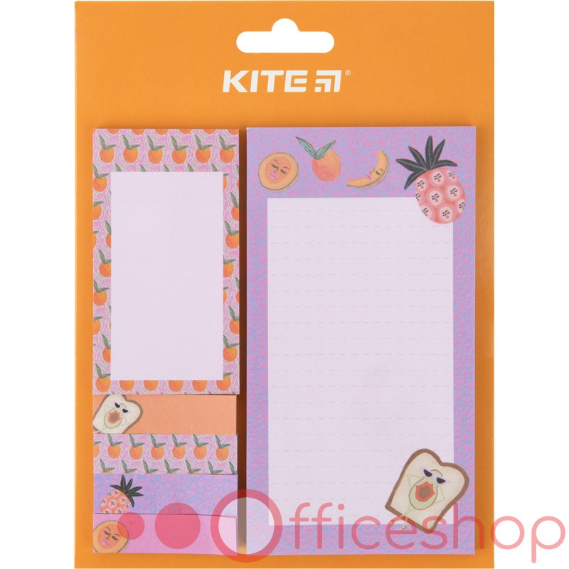 Hârtie pentru notițe cu strat adeziv în set Kite BBH, K22-299-4