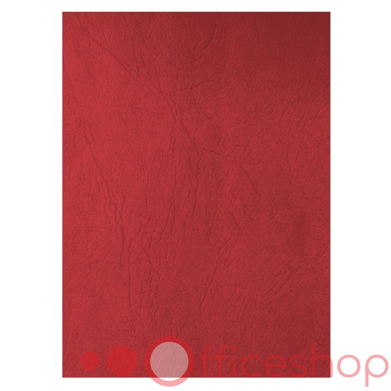 Copertă din carton cu imitarea pielii A4 Ecada, 230 mcm, 100 buc. roșie, 41401R