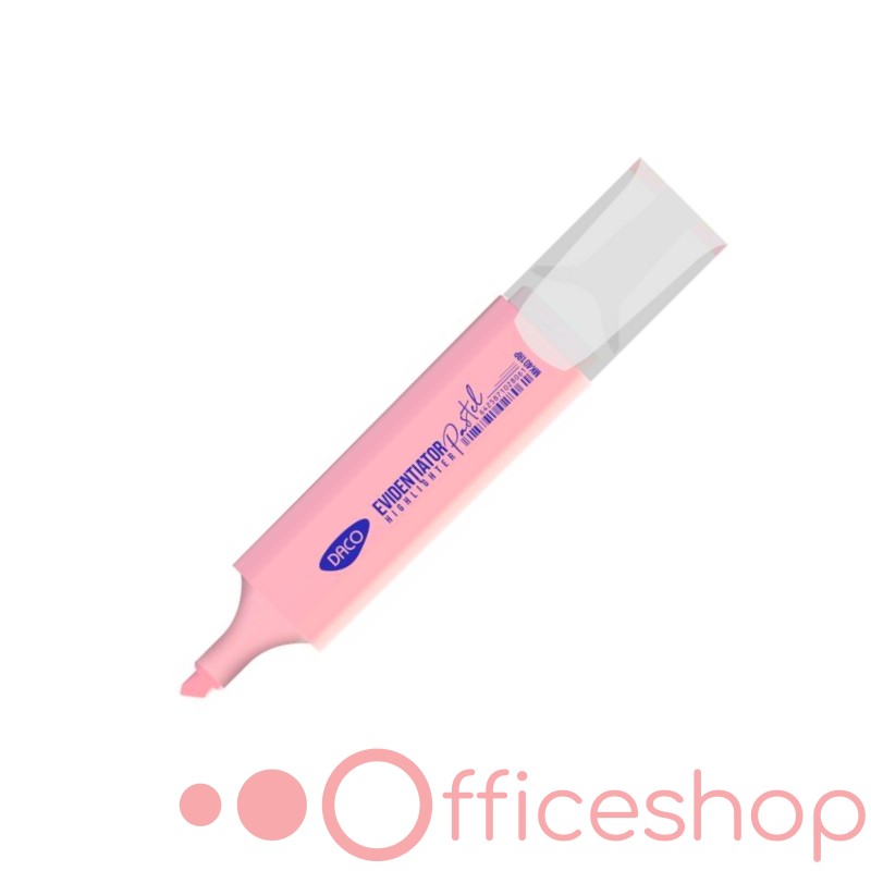 Marker evidențiator Daco, 1-5 mm, roz pastel, MK401-RP (10)